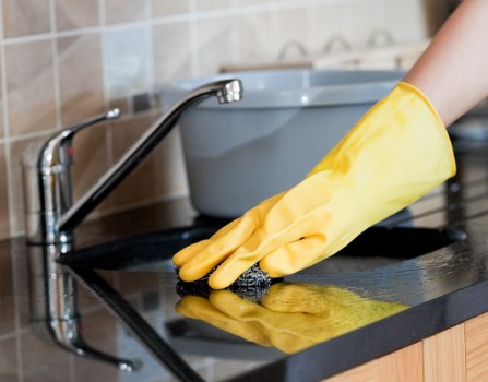 Empty flat being cleaned ahead of move-in in SW7