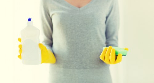 Local short-let cleaning team working in a SW7 residential property