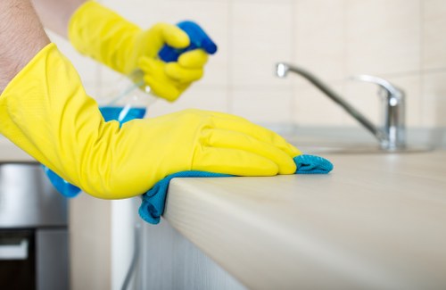 Local deep cleaning team working in SW7